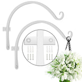 FEED GARDEN 2Pack hanging bracket front view ideal for sturdy outdoor plant displays.