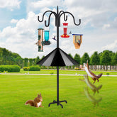 FEED GARDEN 4-hook squirrel-proof feeder pole with multiple hooks