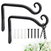 FEED GARDEN Hanging Plant Bracket 6-inch, rust-resistant for outdoor use.