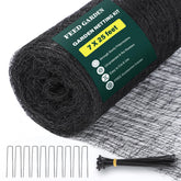 FEED GARDEN heavy-duty deer netting protects vegetables across a 7x25ft garden