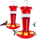 FEED GARDEN hummingbird feeder with ant moat for cleaner nectar outdoors.