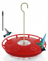FEED GARDEN hummingbird feeder top view shows sturdy, leak-resistant design for outdoor gardens