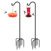 FEED GARDEN shepherd hooks base prongs provide stable ground support for outdoor displays