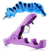 Feekoon 2-in-1 hole punch and tubing cutter in purple for precise emitter installation.