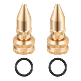 Feekoon brass adjustable nozzle installed on Roundup sprayer for precise spray reach.