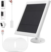Fehuatenda IP65 solar panel for Ring cameras, outdoors-ready charging solution.