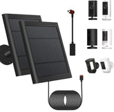 Fehuatenda solar panel for Ring Spotlight Cam Plus delivers continuous daytime power.