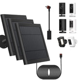 Fehuatenda solar panel for Spotlight Cam Plus powers outdoor security under sun