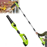 Feihu leaf blower extension rod enables gutter reach from ground for safer cleaning.