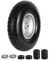 FEILOONG 13-inch wheelbarrow tire flat-free ready for garden work.