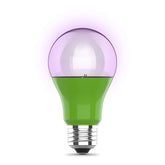 Feit Electric A19 grow light packaging demonstrates easy replacement and energy efficiency.