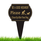 Felexdo Clean Up sign front view boosts yard visibility for polite reminders.