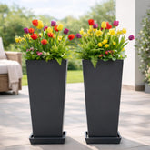 FENCY tall planter 24-inch outdoor features a clean, modern silhouette for porches.