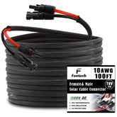 Feotech twin-wire 100ft solar extension cable for outdoor solar setups.