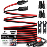 Feotech Twin Wire 20FT connectors close-up for rugged outdoor solar setups