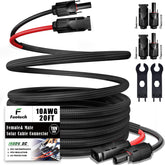 Feotech twin-wire 20ft solar extension with IP67 rating for outdoor reliability.