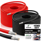 Feotech twin wire solar extension cable for roof installation, durable outdoor performance.