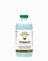FerAppease bovine stress-relief bottle soothing cattle during handling and transport.
