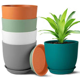 Ferlypote 6-inch plant pots multicolor for small indoor plants