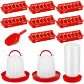 Ferrochef chicken water dispenser shown, keeps water accessible for chicks.