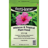 Ferti-Lome hibiscus and tropical plant food bag ready for bloom enhancement.