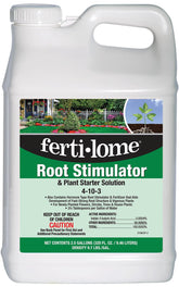 Ferti-Lome Root Stimulator bottle close-up promotes early root formation during seeding