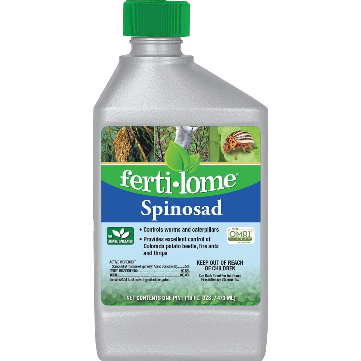 Ferti-lome Spinosad insecticide bottle pour for outdoor garden pest control