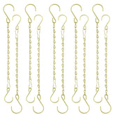Fetanten 10-inch gold hanging chain with hooks for elegant indoor plant display
