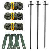 Fetanten tree stake kit with three steel stakes provides wind support for young trees.