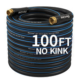 Fevone 100ft garden hose kink-resistance demonstrated for uninterrupted watering