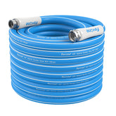 FEVONE 75 ft garden hose kink-free flow for steady lawn watering.