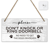 FEXICHUJI dont-knock sign front door clearly communicates your preference to visitors