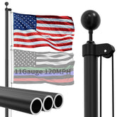 FFILY 30ft flag pole assembly demonstrates durable outdoor-ready construction.