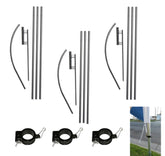 FFN Swooper Flutter flag hardware assembled pole kit for outdoor banners.
