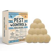 FfordHome pest repellent ball closeup with peppermint scent deterring indoor pests.