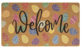 FGSS Easter coir doormat with colorful eggs greets guests and traps dirt.