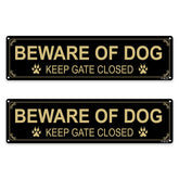 FHEGI Beware of Dog sign 12x3 increases gate visibility and safety.