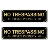 FHEGI no-trespassing sign 12x3 inch for clear boundary warning and deterrence.