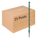 Fi-Shock P-30G 30-inch garden fence post with eight clips for easy fencing setup.