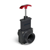 FibroPool 1.5 inch gate valve with dual threaded ends for easy pump isolation.