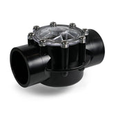 FibroPool Posi-Close 1-1-2 inch check valve with slip ports for heater installations.