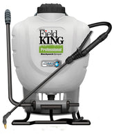 Field King backpack sprayer with internal no-leak pump keeps you dry during spraying.