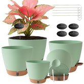 Fielda self-watering pot with visual indicator shows moisture level for easy care