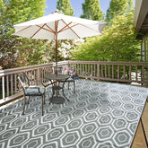 fifame outdoor rug reversible colors front view for versatile patio decor