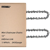 Fifchall 12-inch chainsaw chain packaging ready for replacement