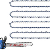 FIFCHALL 4-pack 18-inch chainsaw chain ready for quick replacement and smooth cutting.