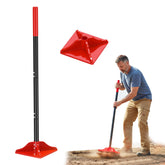 Fijaru tamper with 8x8 steel head for stable soil leveling and durable outdoor use.