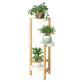 FILWH 3-tier white plant stand for compact indoor and outdoor display.