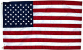 Fine Line Flag American flag with embroidered stars for porch display.