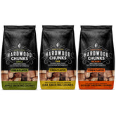 Fire & Flavor oak wood chunks bundle delivers rich smoke for beef and pork.